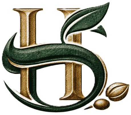 HS Herbs Official Logo - Premium Egyptian Herbs, Spices & Seeds Exporter (Gold & Green Design)